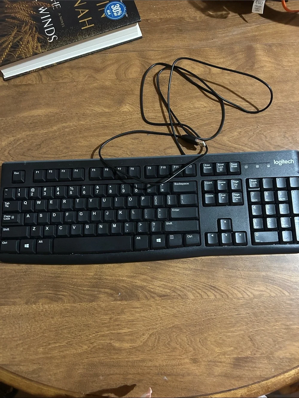 Logitech Black Wired USB Full-Size Keyboard